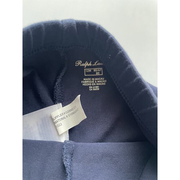 Baby Girls Ralph Lauren Navy Blue Leggings Size 12 Months - Picture 3 of 5